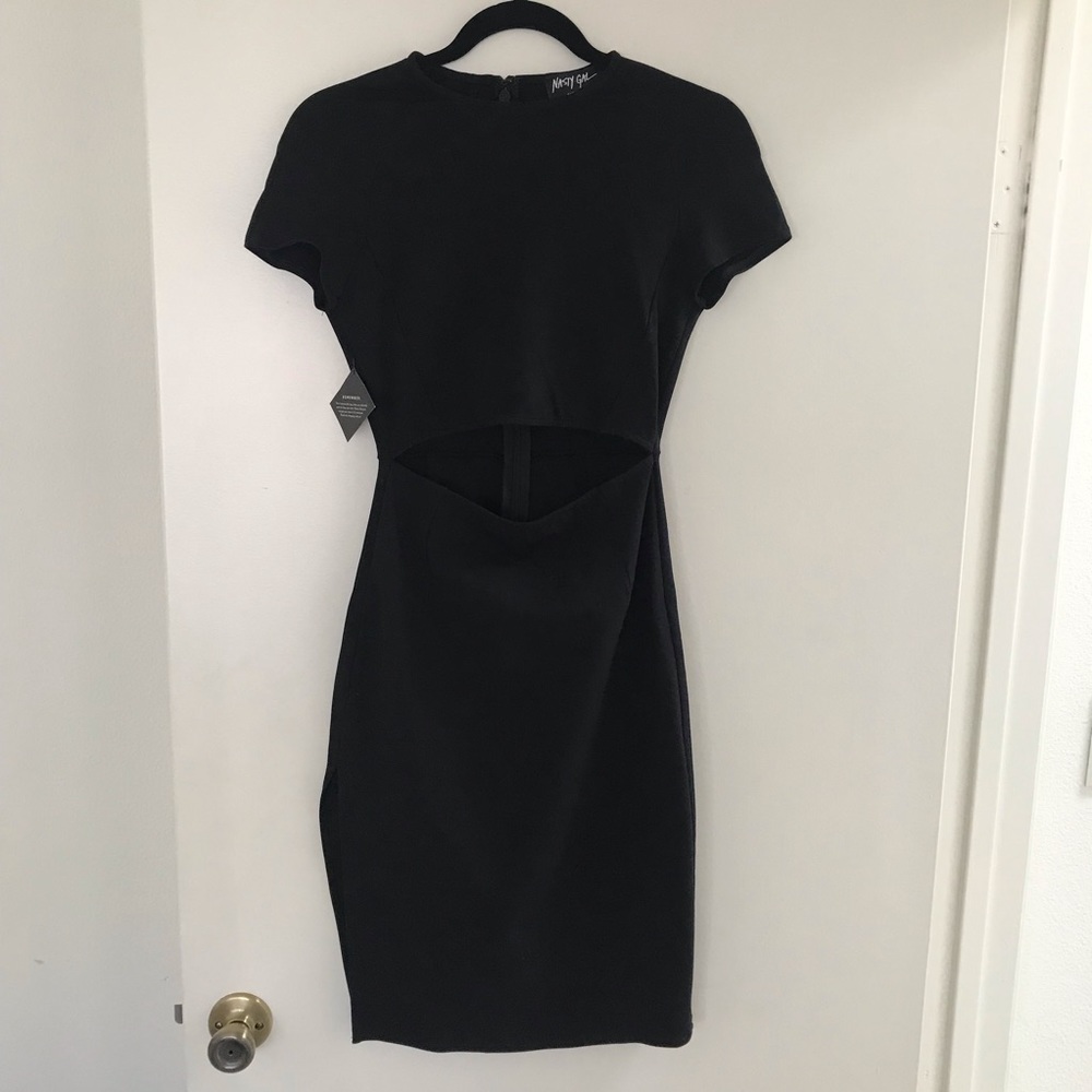 Nasty Gal One Piece Bodycon Side Slit Dress